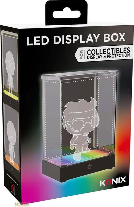 Konix Acrylic display case with RGB-LED lighting for Funko Pop collectible figures (9 x 9 x 14 cm)
