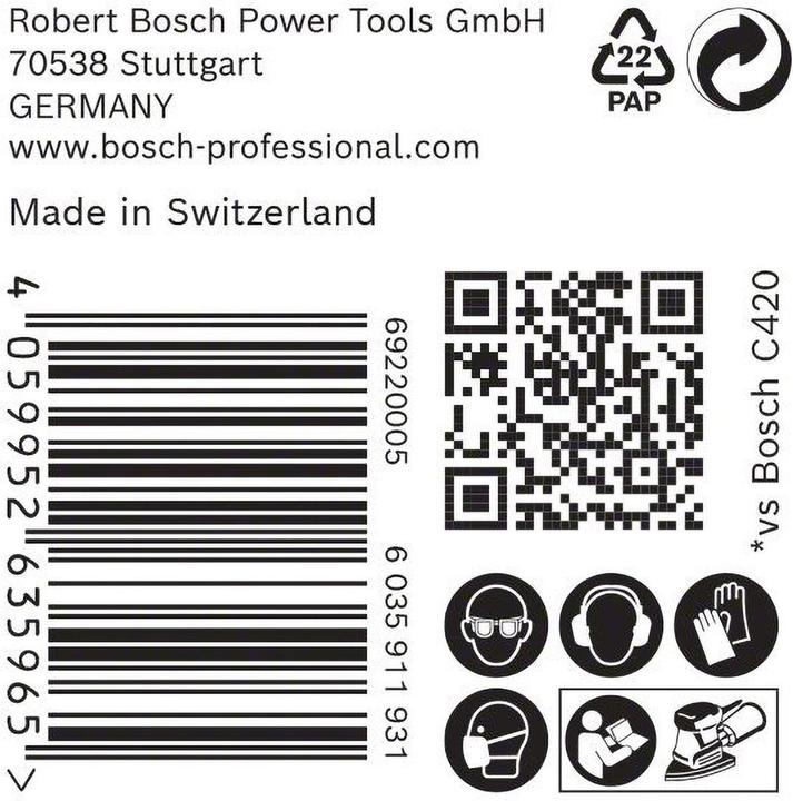 Actual product image Bosch Professional Zubehör EXPERT C470 Sandpaper 102 x 62/93 mm, G 40, 50 pieces (G 40)