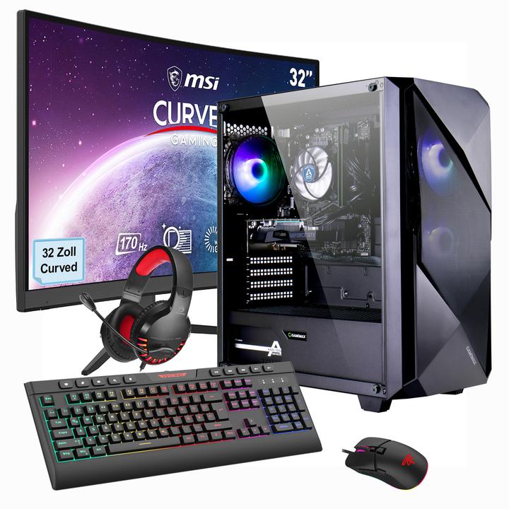 Actual product image Hyrican MegaDeal Striker Set (AMD Ryzen 7 5700X, 32 GB, 1000 GB, GeForce RTX 4060)