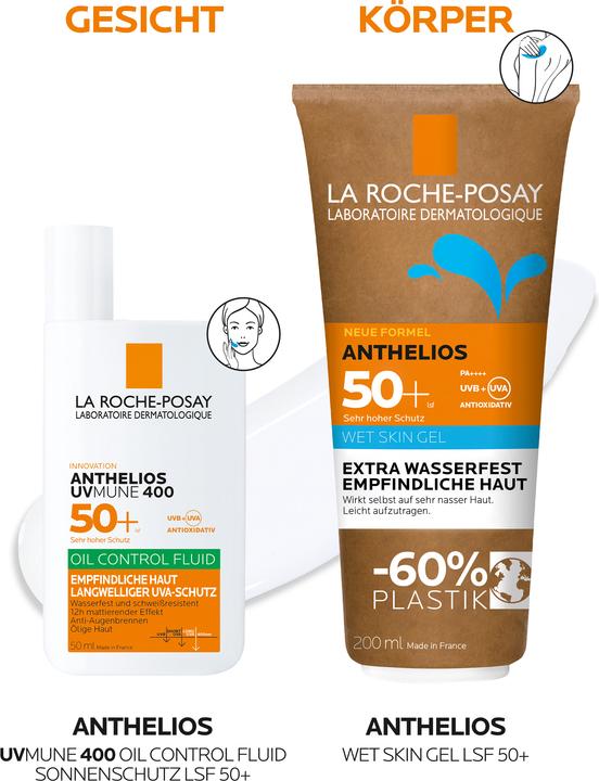 Produktbild La Roche Posay Anthelios UV Mune Oil Control Fluid (Sonnencreme Gesicht, SPF 50+, 50 ml, 49 g)