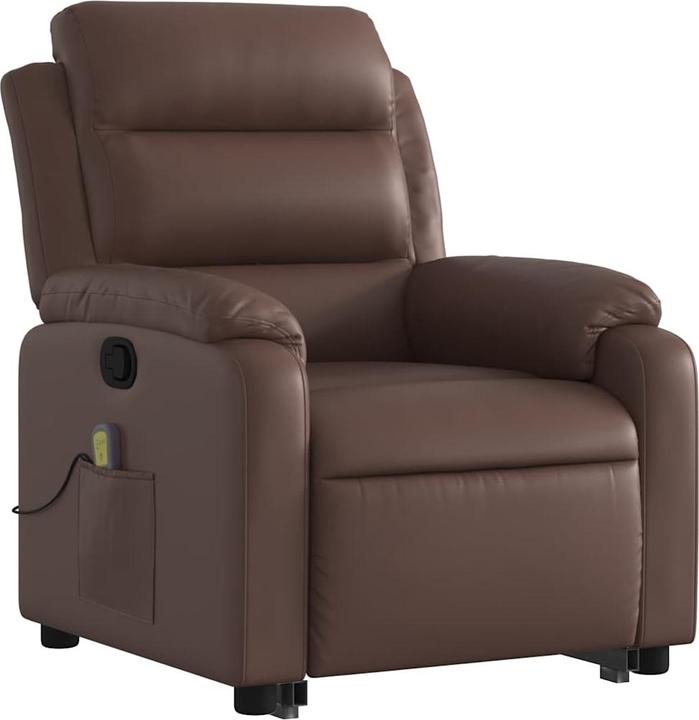 Produktbild VidaXL Massagesessel mit Aufstehhilfe Fernsehsessel Relaxsessel Braun Kunstleder