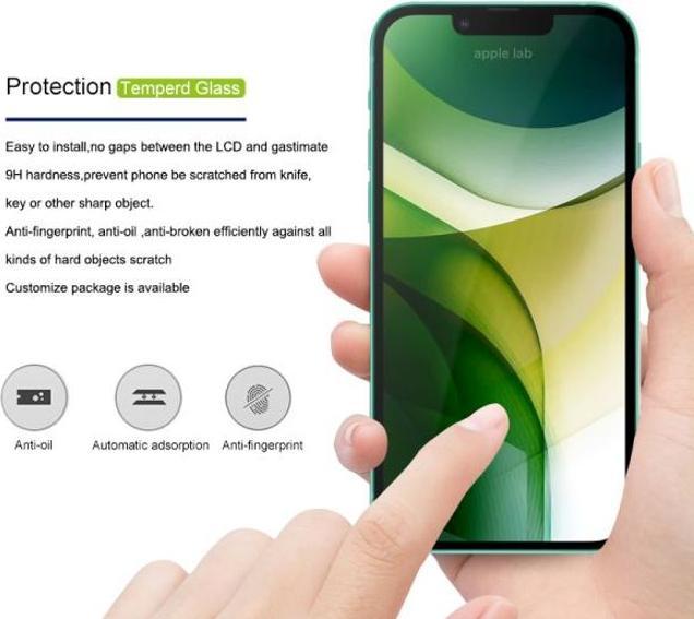 Actual product image Mocolo 2.5D Full Cover Protective Glass Screen Protector (1 Piece, Apple iPhone 13 Pro Max)