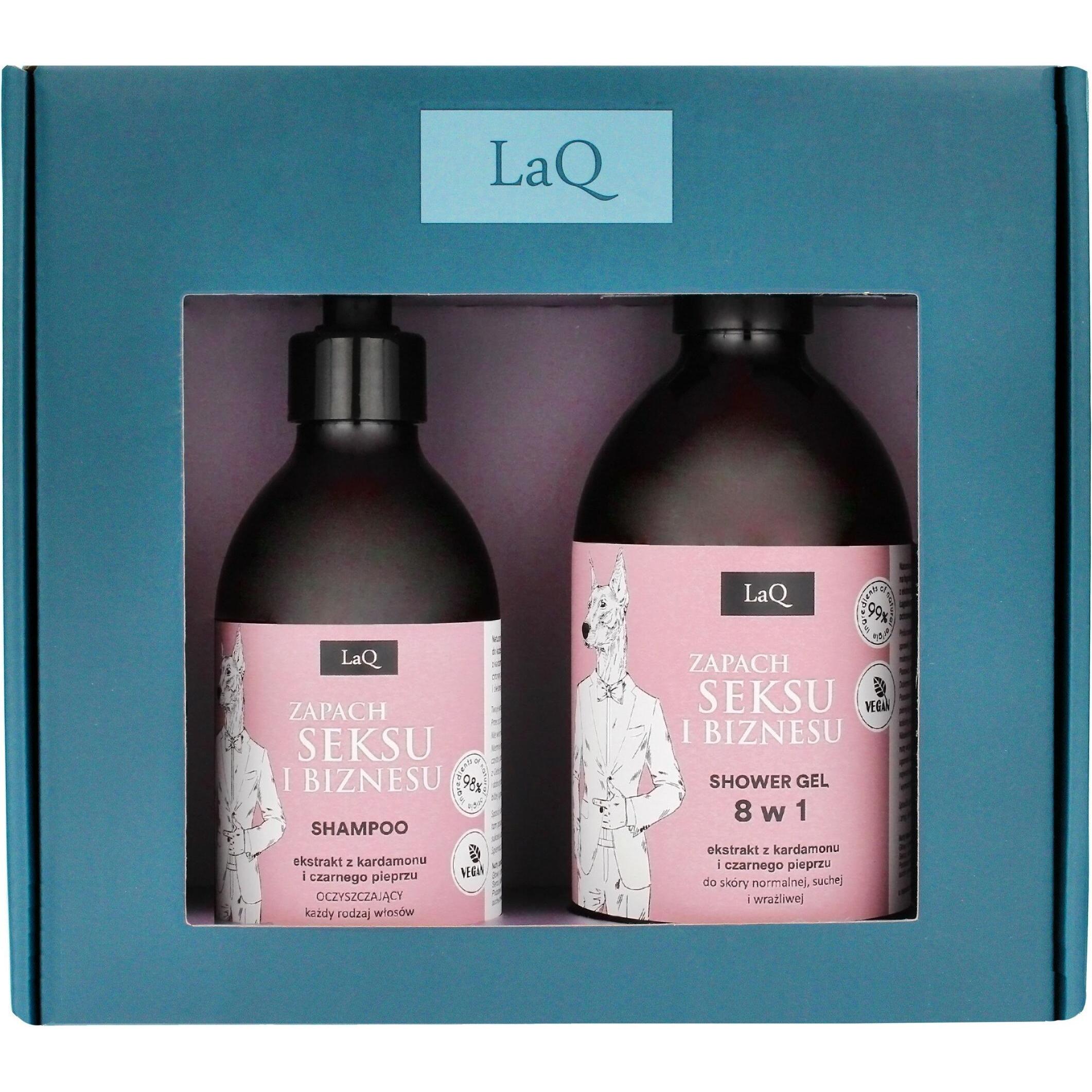LaQ, Set regalo bellezza, Zestaw Doberman: żel + szampon (Set per la cura dei capelli)