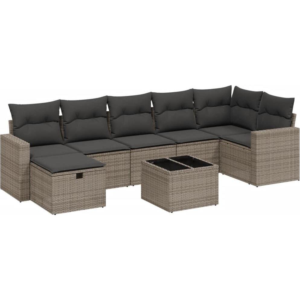 VidaXL, Gartenlounge, 10-tlg. Garten-Lounge-Set mit Kissen