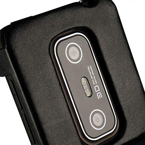 Thumbnail - Noreve Lederschutzhülle vertikal (HTC Evo 3D), Smartphone Hülle, Schwarz