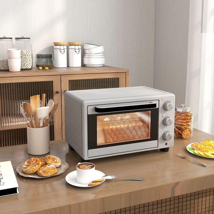 Actual product image Swisshandel24 Mini oven, 21L, 3 cooking modes, 100°C-230°C, rack & tray, stainless steel/glass, silver