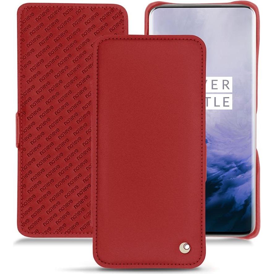 Noreve Lederschutzhülle horizontal (OnePlus 7 Pro), Smartphone Hülle, Rot
