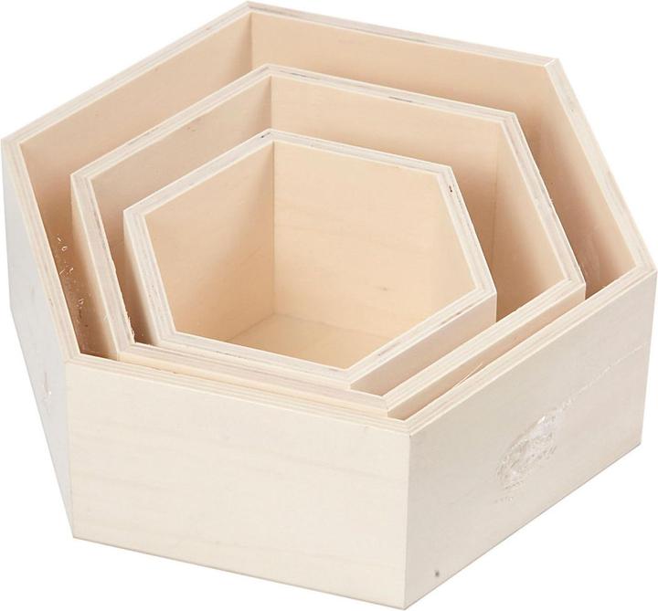 Produktbild Creativ Company Holz Wandregal Hexagonal