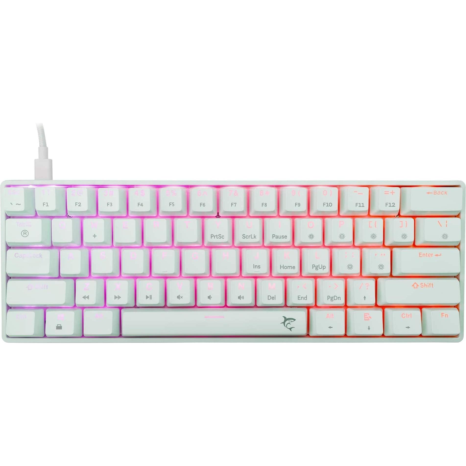 White Shark GK-004211 Shinobi-2 Red Switch, White US (USA, Kabelgebunden) (SHINOBI-2-W-US-RED.SW)
