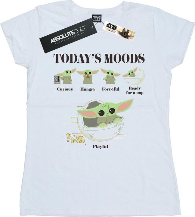 Actual product image Star Wars Womens/Ladies The Mandalorian The Child Moods Cotton T-Shirt (M)