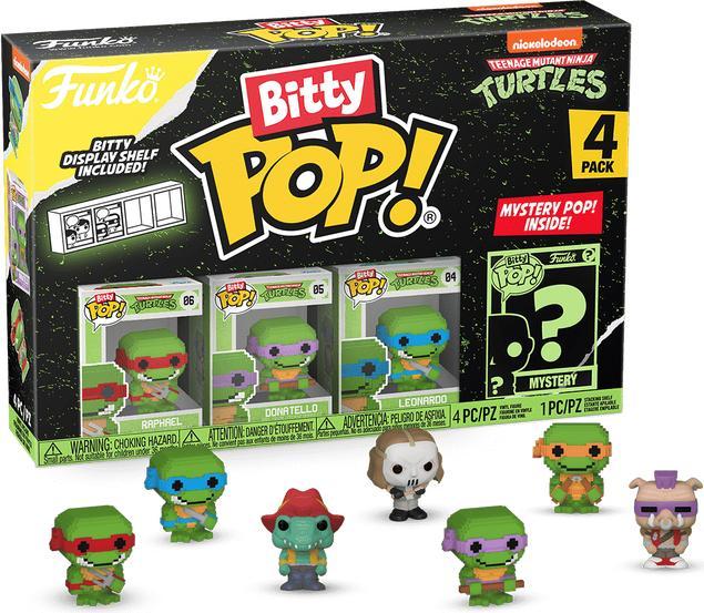Actual product image Funko Les Tortues ninja pack 4 figurines Bitty POP! Vinyl 8-Bit 2,5 cm