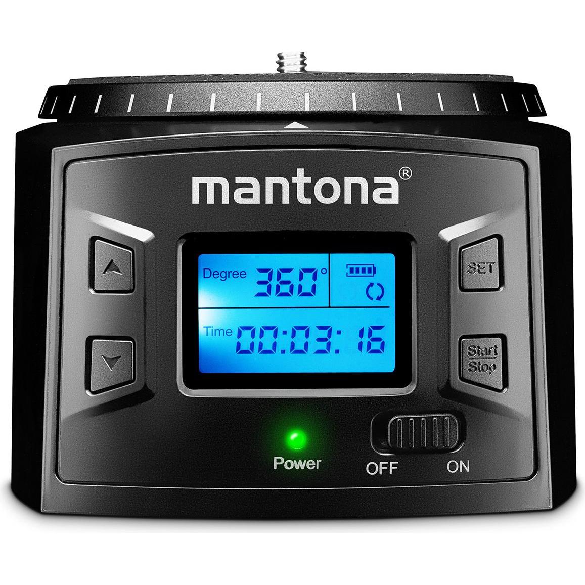 mantona Turnaround 360 Advanced 3 (Panoramakopf), Stativkopf, Schwarz