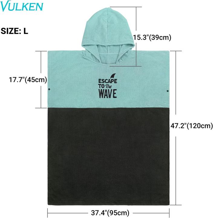 Immagine prodotto Vulken Badeponcho mit Kapuze