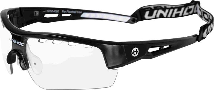 Unihoc Schutzbrille VICTORY senior schwarz/weiss (soft case)