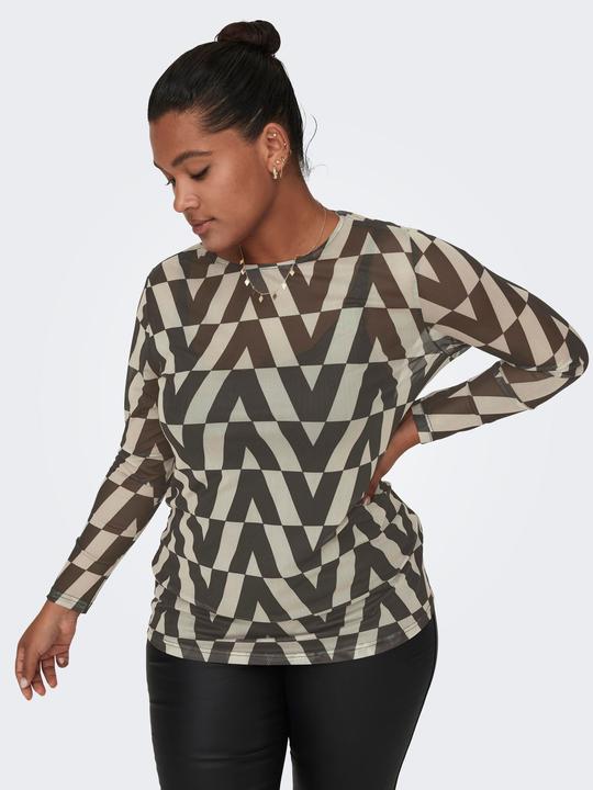 Actual product image Only Curvy mesh top with long sleeves (M)
