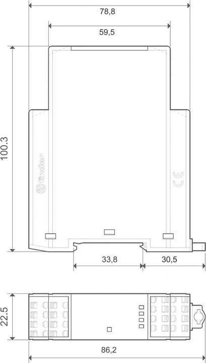 Actual product image Finder Relay module ,1NO+1NC 6A 24Vac