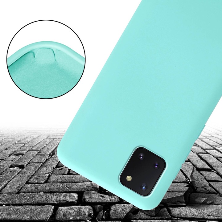 Actual product image Cadorabo Necklace Case Liquid TPU Handy Kette Liquid (Samsung Galaxy A81)