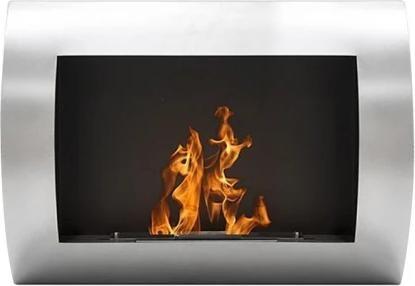 Cachfires Caminetto da parete a bioetanolo di design "Ocean*, acciaio inossidabile