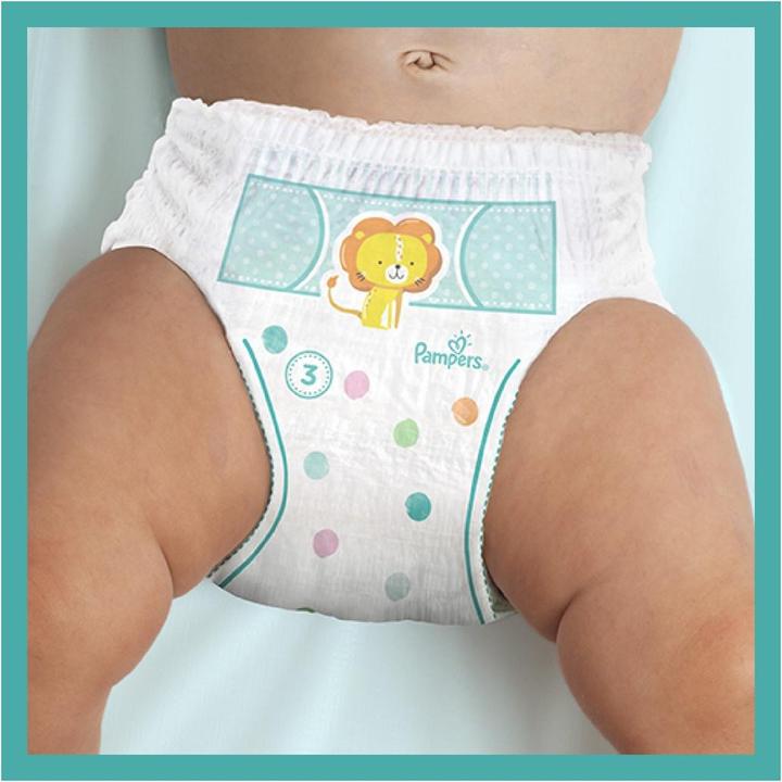 Produktbild Pampers Hosen Windeln-Hosen, 3 Grösse, 62 Windeln, 6kg-11kg (Gr. 3, Tragepack, 62 Stück)