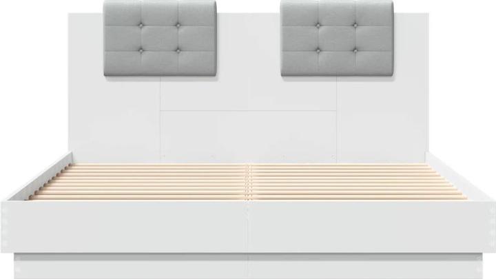 Produktbild vidaXL Bettgestell mit Kopfteil und LED-Leuchten (120 x 200 cm)