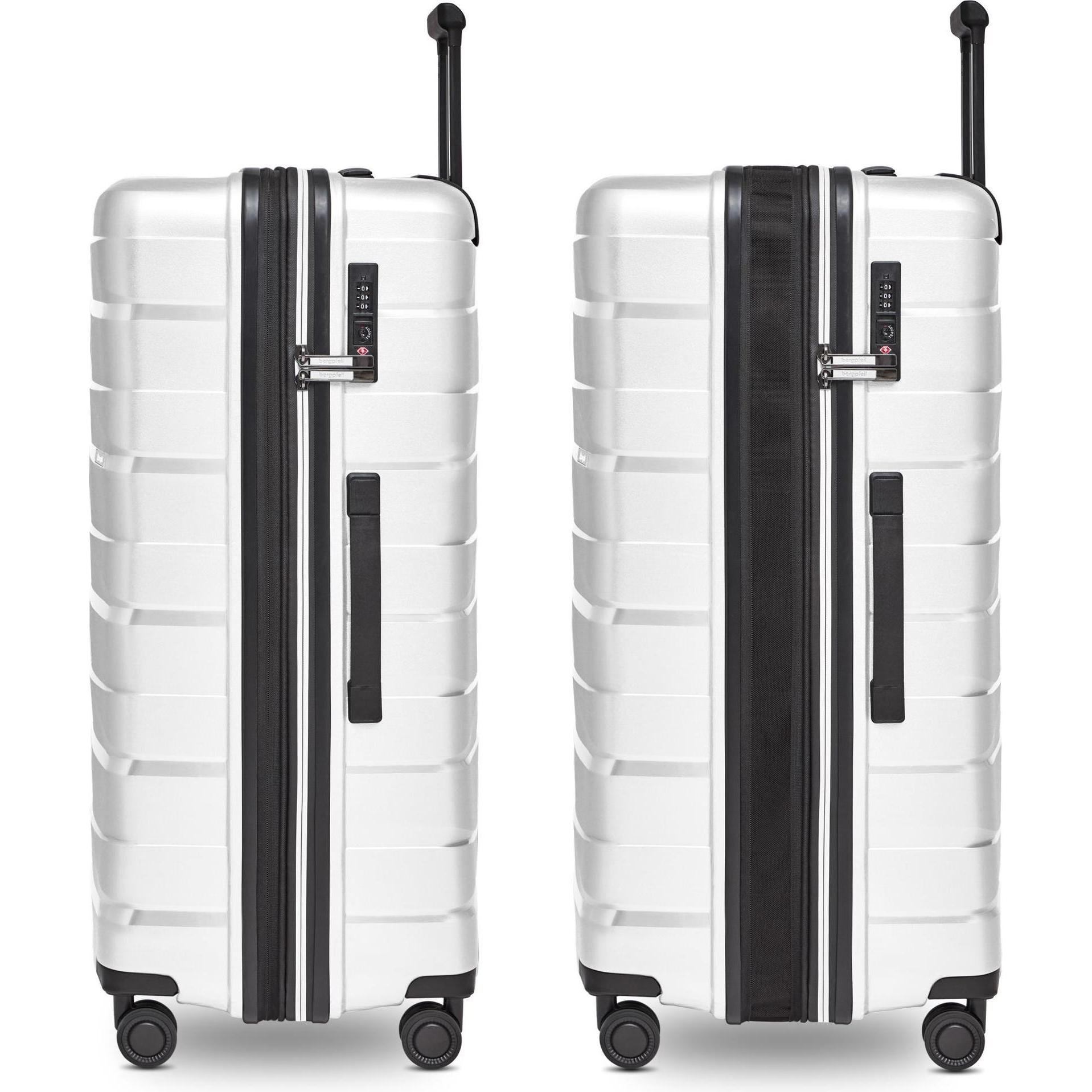 Thumbnail - Bergpfeil, Koffer, Travel 4-Rollen Trolley L 75 cm mit Dehnfalte, Weiss, (112 l, XL (ab 115l))