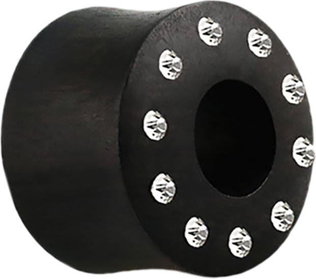 Immagine prodotto Star Piercing Tunnel svasato in legno di Areng con cristalli (senza ottone, Organico)
