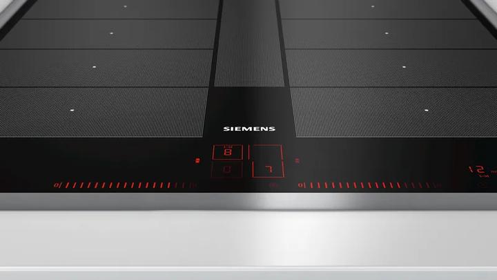 Actual product image Siemens EX645LYC1E + HZ9CF240, induction hob, pan, EX96VIS3