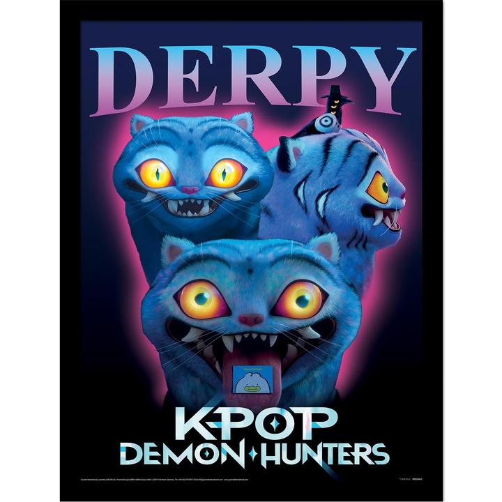 Produktbild K-Pop Demon Hunters Gerahmtes Poster Dämlicher Tiger (40 x 30 cm)