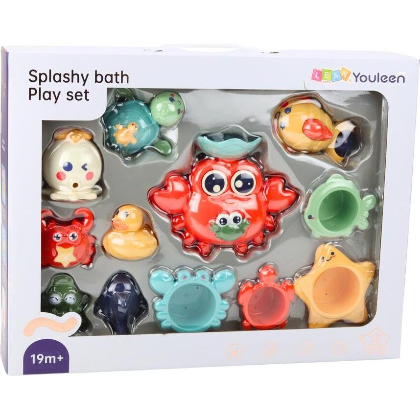 Lean Toys Lean Krabben-Badespielzeug-Set Meerestiere 12 El.