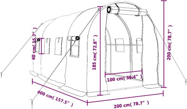Produktbild vidaXL Gewächshaus