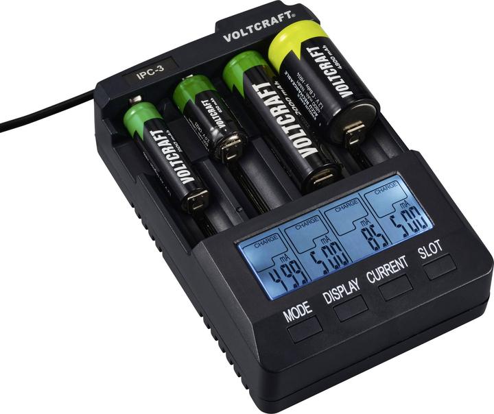 Image du produit Voltcraft Chargeur de piles rondes IPC-3 (1 pcs, 14500, 18650, AA, CR123A, Chargeurs sans batterie)
