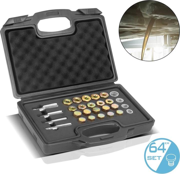Actual product image Stahlwerk Oil drain plug repair set 64-piece repair kit oil drain thread