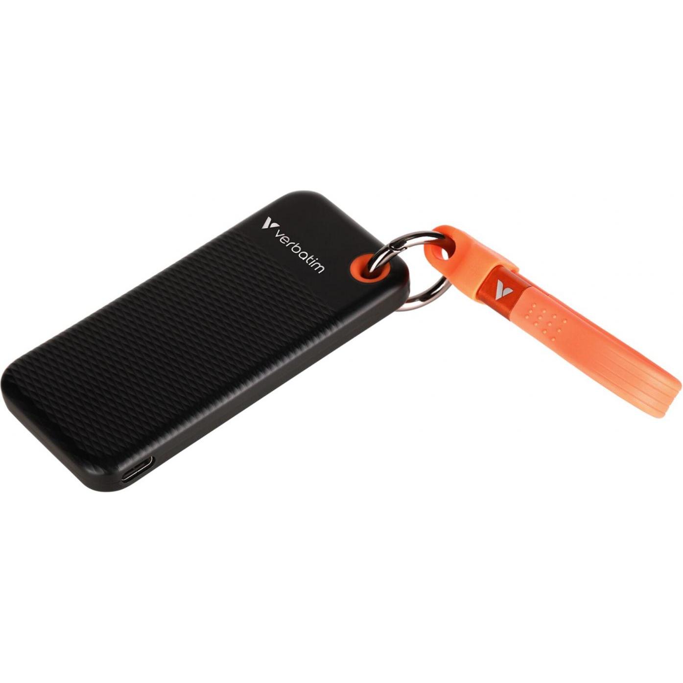 Verbatim Pocket SSD (1000 GB), Externe SSD, Schwarz, Orange
