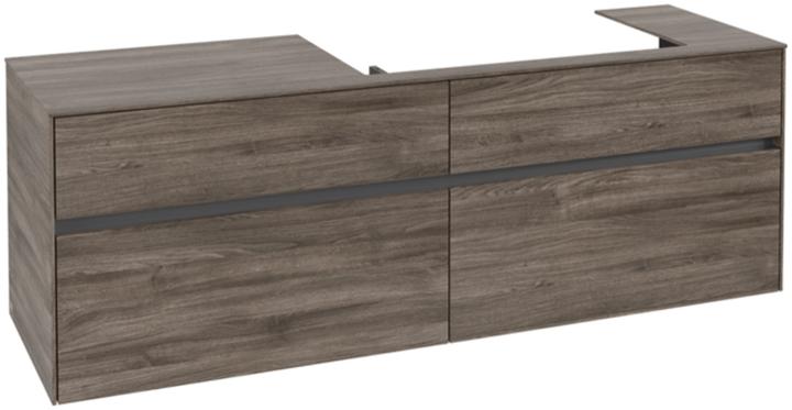 Produktbild Villeroy & Boch Collaro Waschbeckenunterschrank 1600x548x500 mm, 4 Auszüge, für Waschbecken recht (167 x 50 x 54.80 cm)