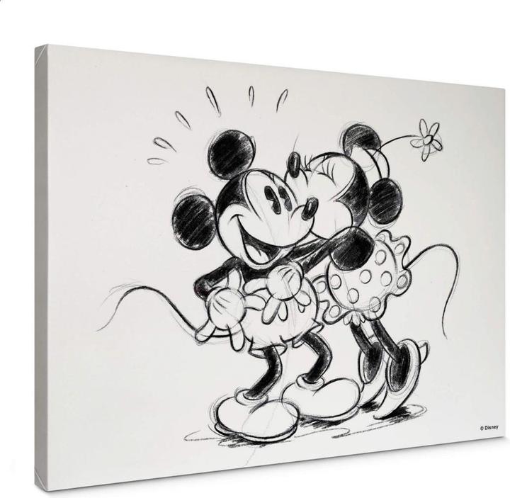 Produktbild Mickey Mouse Mickey Minnie Sketch Hugging (70 x 50 cm)