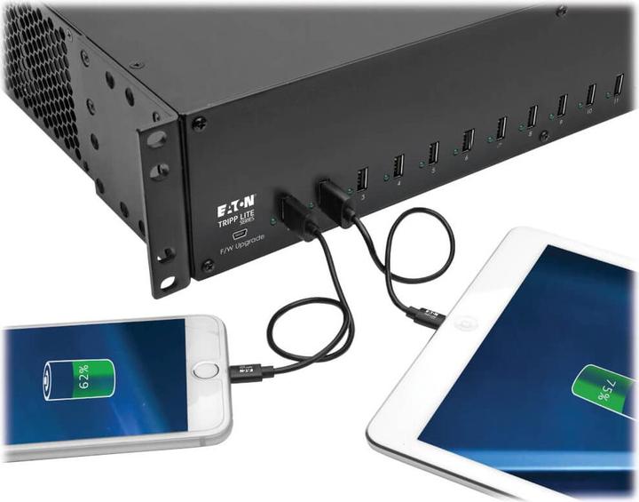Immagine prodotto Eaton Stazione di ricarica USB a 16 porte con uscita di sincronizzazione 230V 5V 40A 200W 2U Rac (USB-A, 16 Porti)