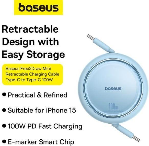 Actual product image Baseus Free2Draw Series USB-C to USB-C (1 m, USB 3.2 Gen 2, 100 W)