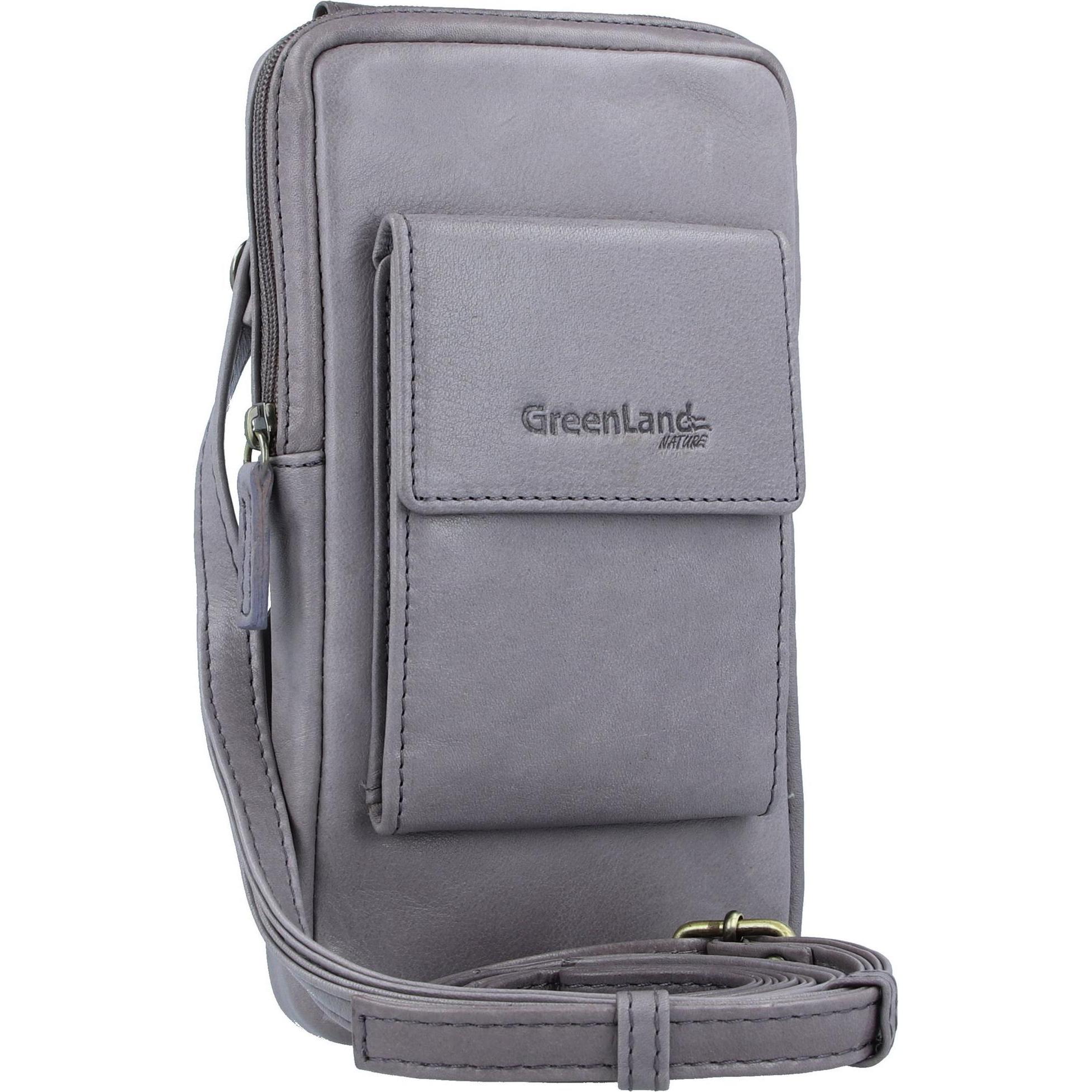 Thumbnail - Greenland Nature, Tasche, Nature Soft Handytasche Leder 11 cm, Grau