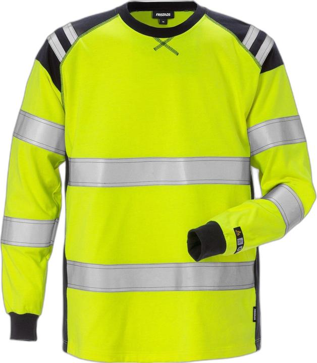 Fristads Flamestat High Vis T-Shirt, la Cl. 3 7077 TFLH Size 4XL High Vis Yellow/Navy (4XL)