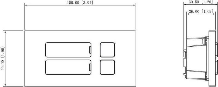 Produktbild Dahua DHI-VTO4202FB-MB2 - Zwei-Tasten-Modul - Schwarz (Ethernet)