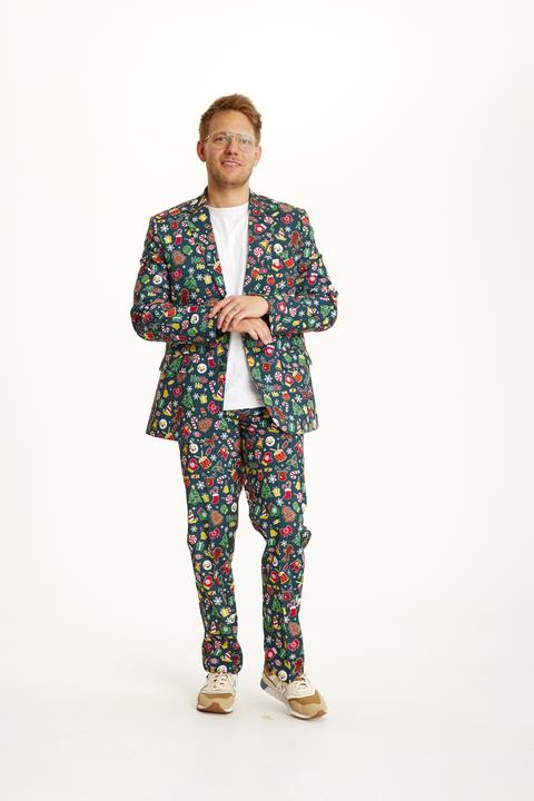 Actual product image Christmas Sweats Crazy Crhistmas Suit (XL)