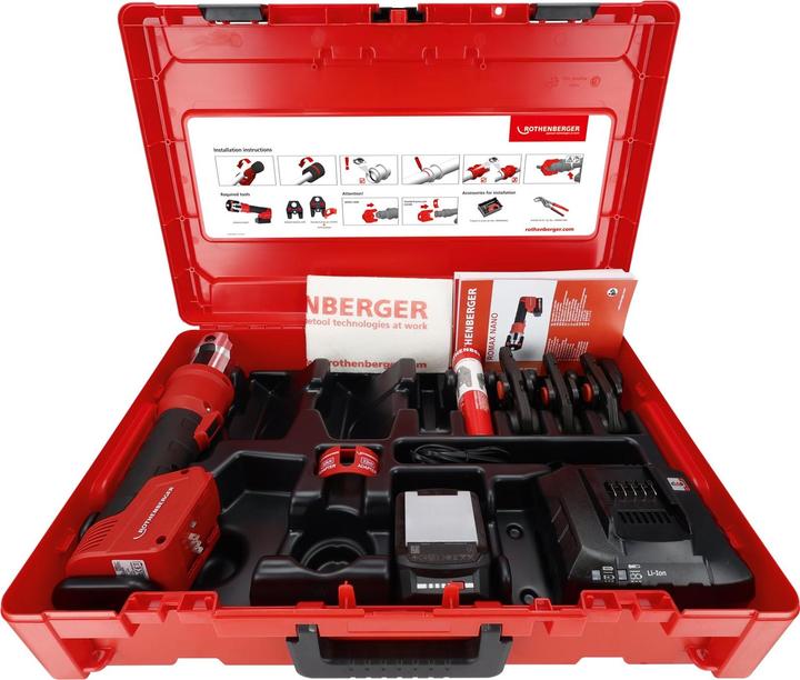 Rothenberger ROMAX NANO iJAWs Set, M, 15-22-28, 2Ah, CAS