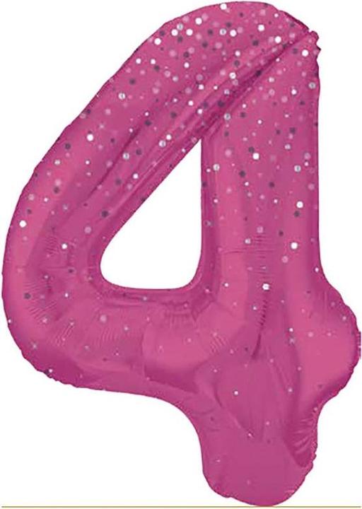 Unique Stehender Folienballon gold Zahl 4 (1x)