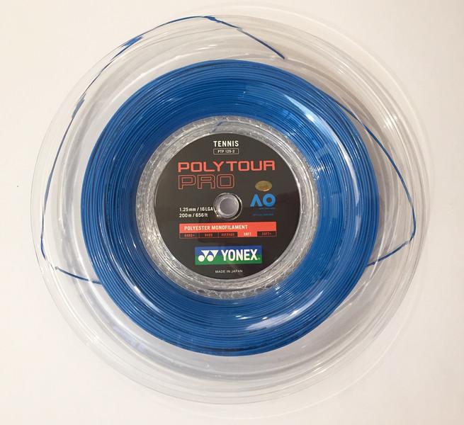 Actual product image Yonex TPTP125-2blue Poly Tour Pro 125 roll 200m blue, 1,25mm