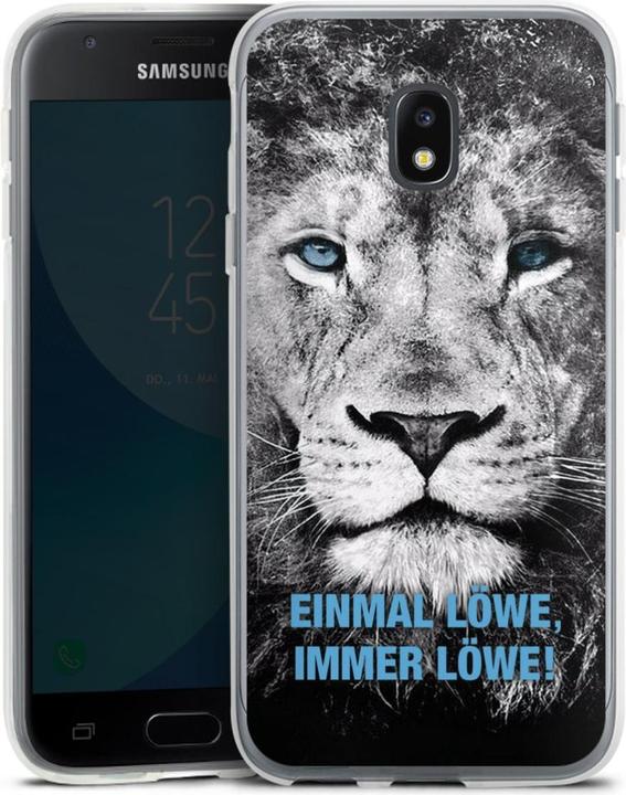 Produktbild DeinDesign Silikon Hülle für Samsung Galaxy J3 (2017) Handyhülle Case Smartphone Schutzhülle Löwe Offizielles (Samsung Galaxy J3 (2017))