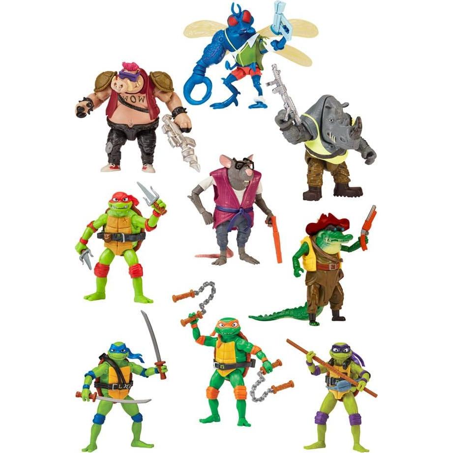 Magni Figure cinematografiche delle Tartarughe Ninja di circa 10 cm assortite