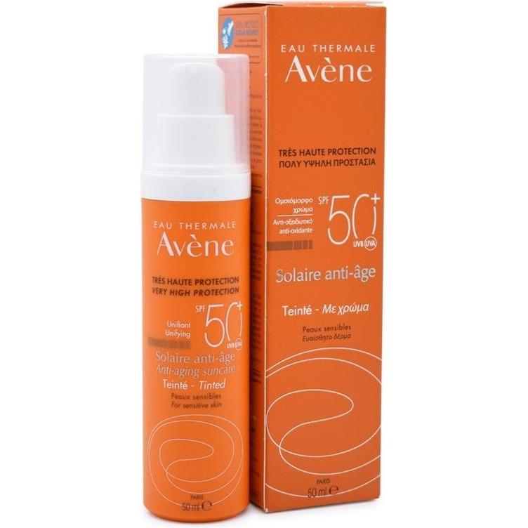 Thumbnail - Avène, Sonnencreme, Anti-Aging-Sonnenschutz Getönt Sonnenschutz ORANGE (Sonnencreme Gesicht, SPF 50, 50 ml, 95 g)