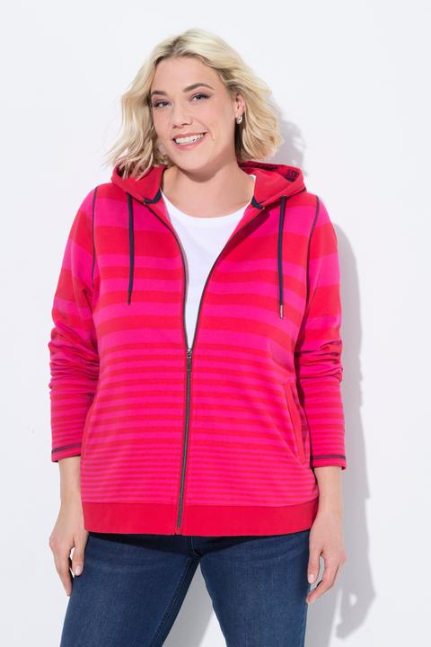 Image du produit Ulla Popken Veste à capuche, imprimé LOVE, coutures fantaisie (46, 48)