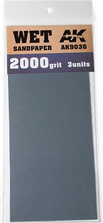 Actual product image AK Interactive Wet Sandpaper 2000 Grit. 3 units (2000)