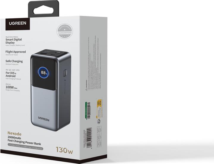 Actual product image Ugreen Nexode (20000 mAh, 130 W, 72 Wh)